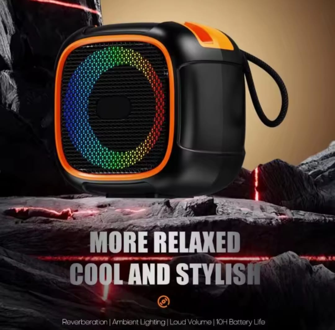 S11 Mini Portable Bluetooth Speaker with Phone Holder, RGB Lights, Super Bass & 10-Hour Playtime – Compact Travel Wireless Speaker