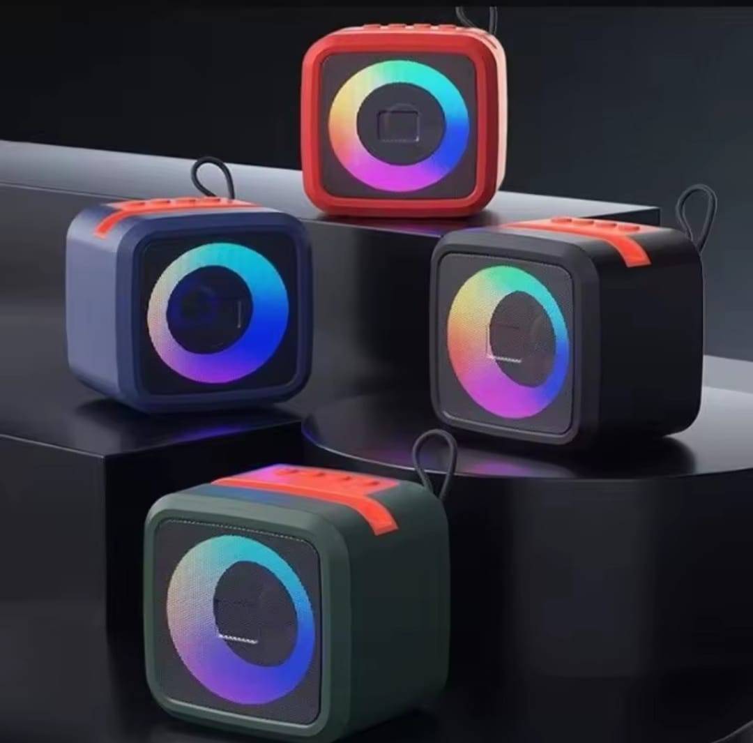 S11 Mini Portable Bluetooth Speaker with Phone Holder, RGB Lights, Super Bass & 10-Hour Playtime – Compact Travel Wireless Speaker